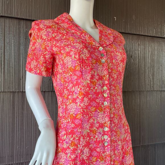 🔥Vintage Dressbarn Floral Whimsy Cottagecore Coastal Flowy Feminine Maxi Dress - Picture 5 of 16